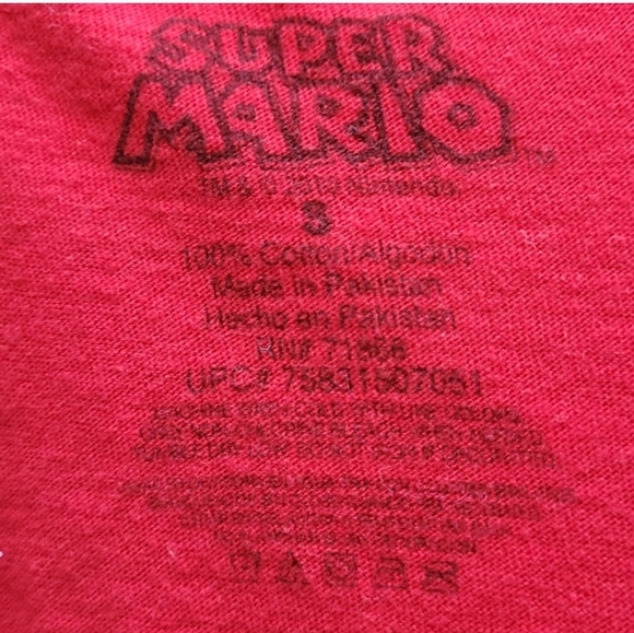 Nintendo Super Mario "Choose Wisely" Red Unisex T-Shirt, Size Small - Picture 5 of 5